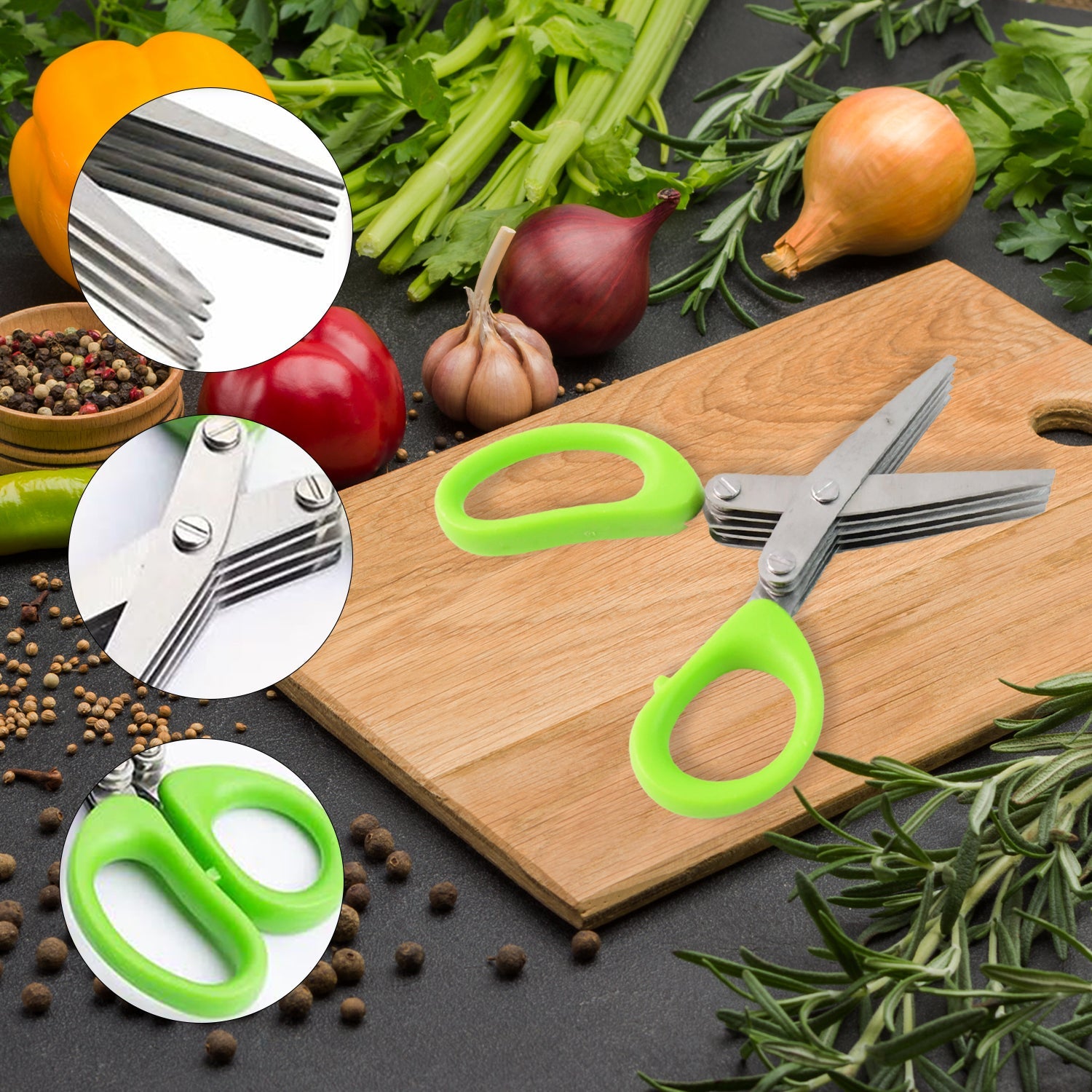 Premium 5 Blade Herb Shears Premium 5 Blade Herb Shears